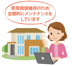 資産価値維持のため定期的にメンテナンスをしています