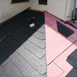 屋根葺き替えの様子