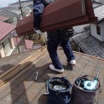 厚木市及川で台風で飛散した棟板金を雨漏りする前に棟板金交換工事