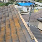 令和元年房総半島台風の影響で棟が飛散してしまった片流れ屋根