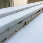 塗膜が剥がれ出して錆びている