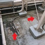 防水が二カ所捲れています