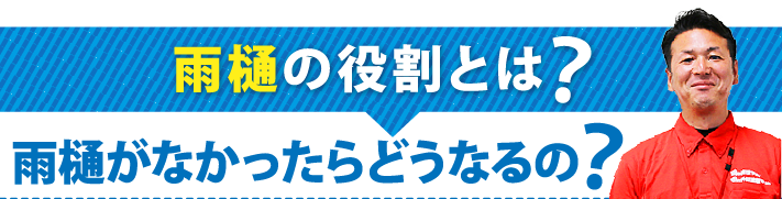 雨樋の役割とは？雨樋がなかったらどうなるの？