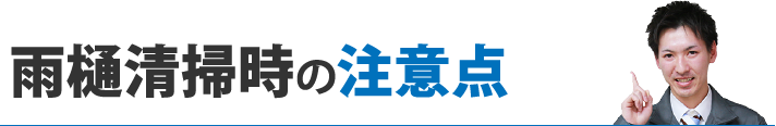 雨樋清掃時の注意点