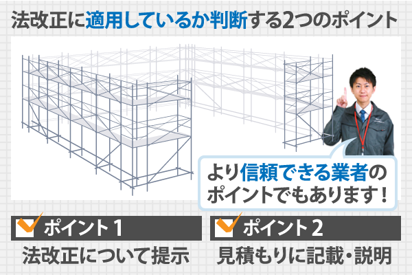 法改正に適用しているか判断する2つのポイント