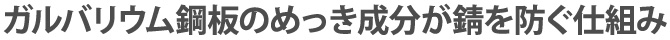 ガルバリウム鋼板のめっき成分が錆を防ぐ仕組み