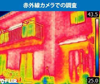 赤外線カメラでの調査