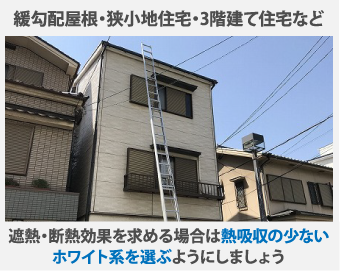 緩勾配屋根・狭小地住宅・3階建て住宅など