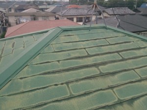 スレート屋根棟板金点検