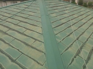 スレート屋根棟板金点検