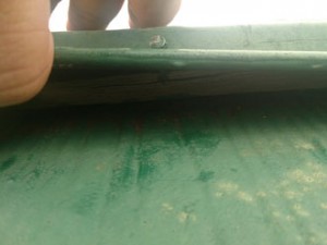 スレート屋根棟板金点検