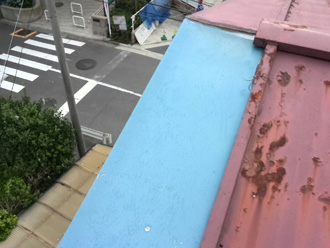 川崎市中原区　雨漏り調査　屋根材がなくなっている