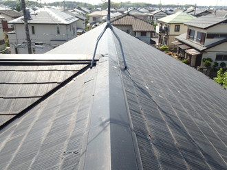 横浜市瀬谷区でベランダ防水の劣化とスレート屋根の縁切り不足