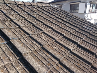 横浜市旭区で破損した屋根瓦の調査をおこないました