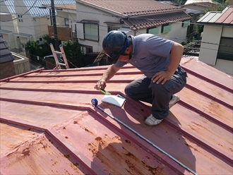横浜市神奈川区で瓦棒葺きに替わる金属屋根