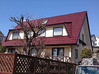 屋根足場を用いたメンテナンス