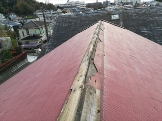 棟板金の飛散