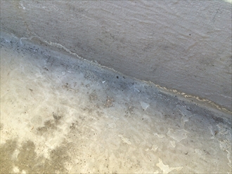 防水層がすり減っている