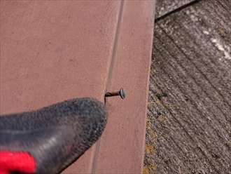 棟板金の釘浮きもきになります