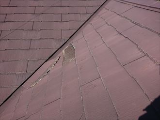 すでに割れてしまっていたスレート