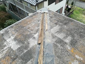 貫板が腐食して無くなった