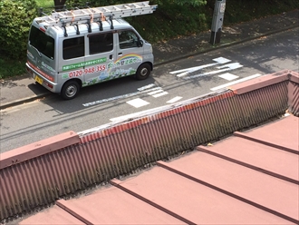 板金笠木が外れたことが雨漏りの原因