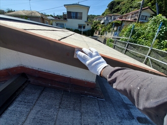 破風板金を目荒し