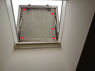 室内から見た様子