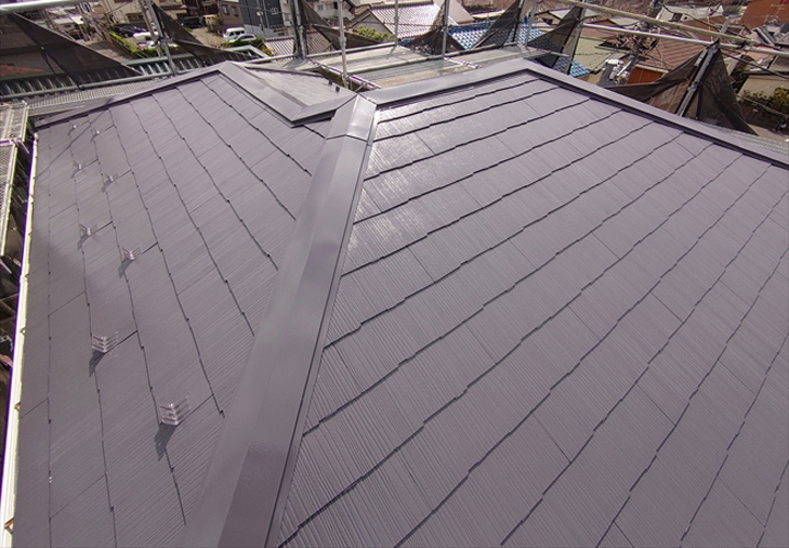 棟板金を交換し遮熱塗料サーモアイSiで屋根塗装