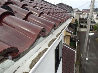 漆喰の詰まっていた雨樋