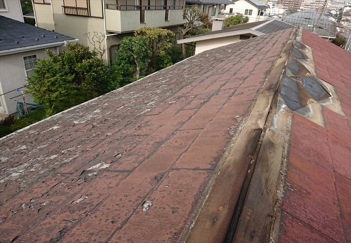 藤沢市湘南台にて強風により棟板金が飛散したとお問い合わせを頂きました
