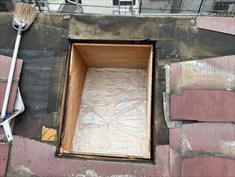 天窓を撤去後に下地造作