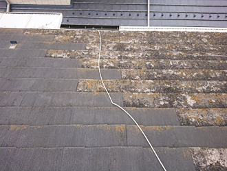 川崎市多摩区生田で増築スレート屋根の雨漏り調査！増築部分からの雨漏りは屋根葺き替え工事で解消出来ます！