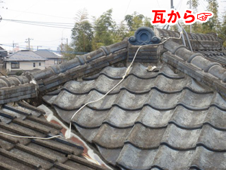 瓦屋根の葺き替え工事