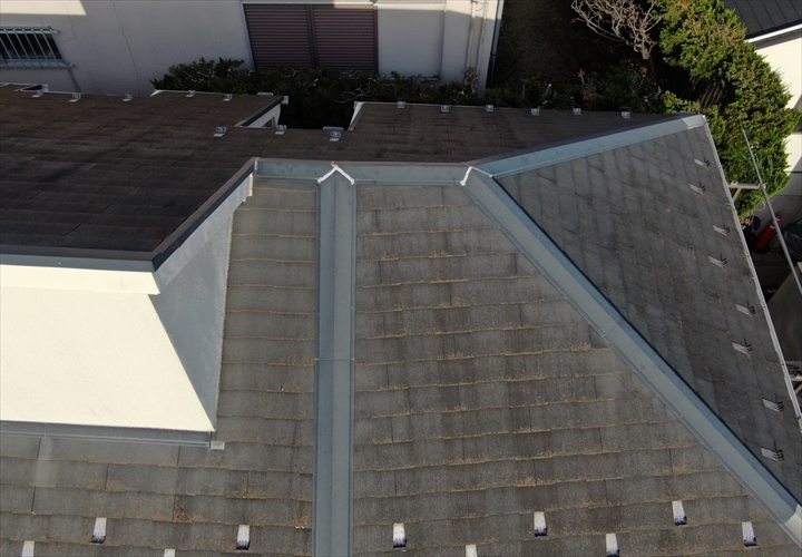 相模原市中央区上矢部で訪問業者から指摘を受けた屋根をドローンで調査してきました！