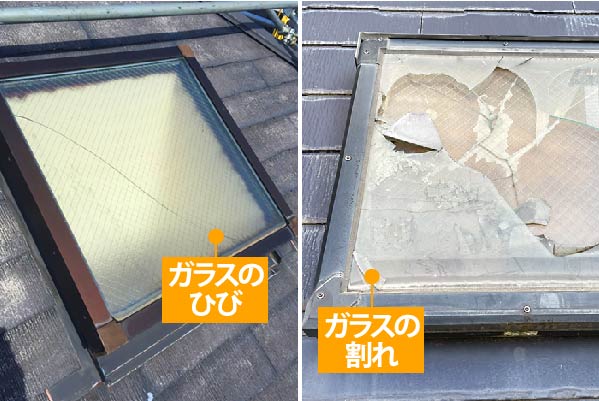 天窓の破損