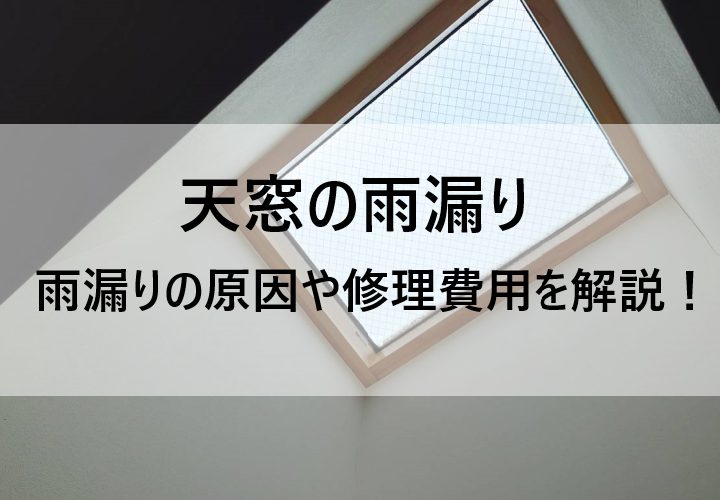 天窓からの雨漏り、その原因や修理に掛かる費用を解説！