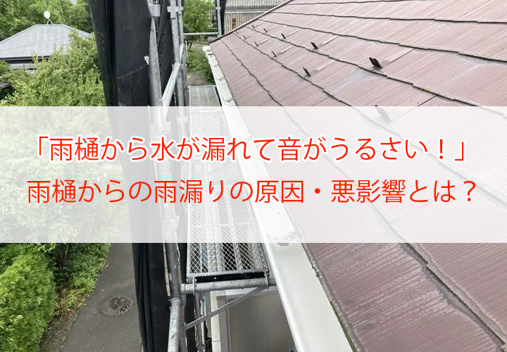 雨樋からの雨漏りの原因・悪影響とは？