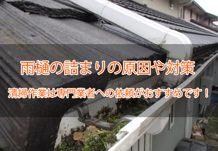 雨樋の詰まりの原因や対策｜清掃作業は専門業者への依頼がおすすめです！