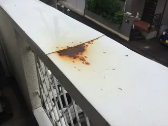 笠木の錆