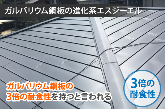 ガルバリウム鋼板の進化系エスジーエル