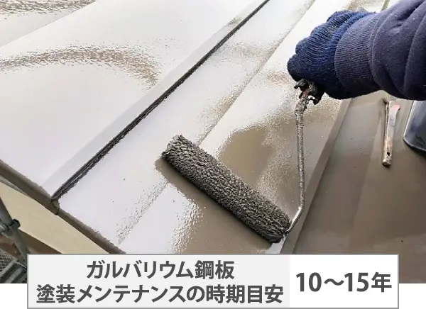 ガルバリウム鋼板塗装メンテナンスの時期目安10～15年
