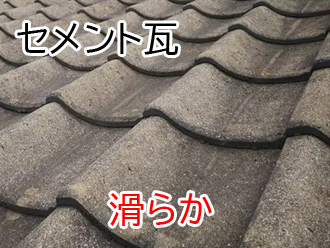 セメント瓦の小口