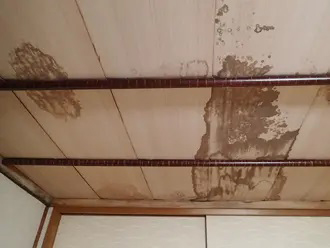 木製の天井に出来たシミ