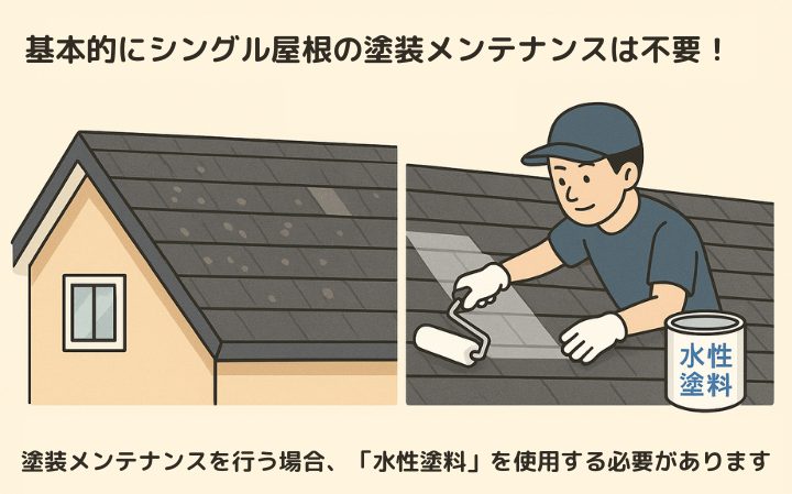基本的にシングル屋根の塗装メンテナンスは不要！