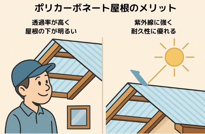 ポリカーボネート屋根のメリット