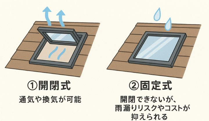 開閉式と固定式の違い