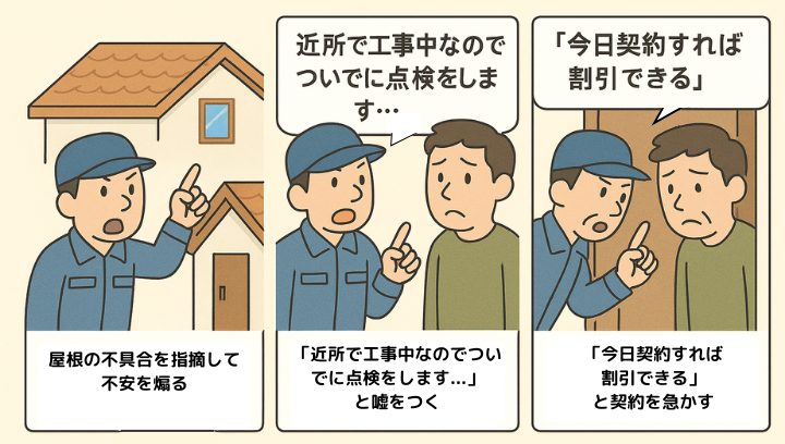 悪質な訪問業者の手口