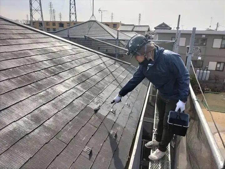 スレート屋根の塗装