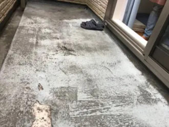 全体的に色あせている床面